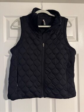 Kirkland Signature Black Quilted Vest with High Collar